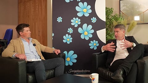 Intervju i riksdagen med Oscar Sjöstedt (SD).