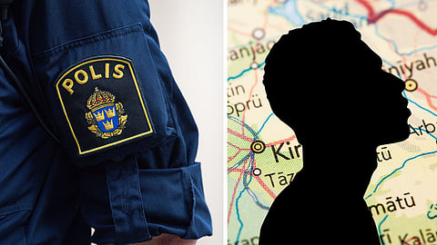 Mannen är internationellt efterlyst för allvarliga brott i Sverige.