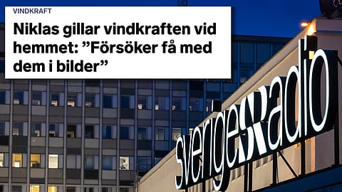 Sveriges Radio tar bort artikel om vindkraft