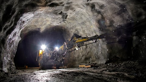 Borrigg under jord i Malmberget