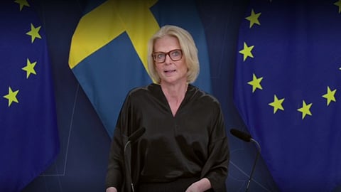 Finansminister Elisabeth Svantesson (M).