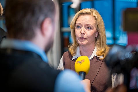 Bild på Centerpartiets partiledare Elisabeth Thand Ringqvist