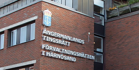 Rättegången hålls vid Ångermanlands tingsrätt. Foto: Sveriges Domstolar