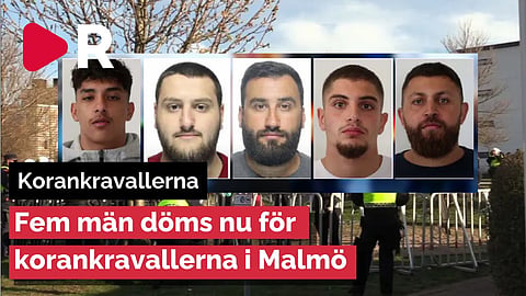 Fem personer döms för inbladning i korankravallerna i Malmö