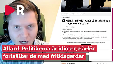 Gängkriminella på fritidsgårdar – Allard: Politikerna är idioter
