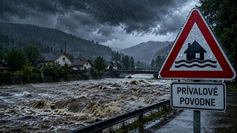 SHMÚ varuje: V štyroch okresoch hrozia prívalové povodne.