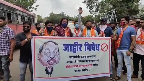 राणेंविरोधात नंदुरबारमध्ये शिवसैनिक आक्रमक