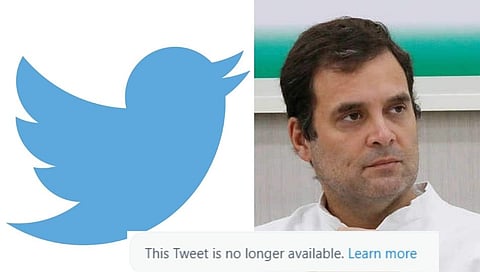 राहुल गांधींवर ट्विटरची कारवाई; 'ते ट्विट' डिलीट करत अकाउंट तात्पुरतं लॉक