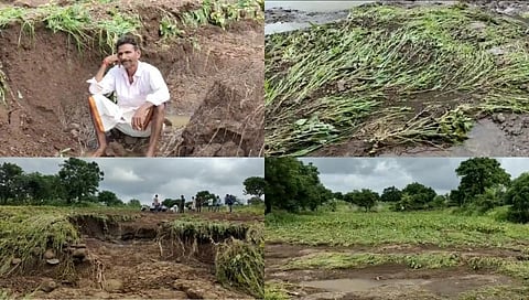 दुष्काळी बीड जिल्ह्यात अतिवृष्टीचा कहर शेतपिकांचं प्रचंड नुकसान..!
