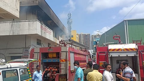 नांदेड औद्योगिक वसाहतीतील कंपनीला भीषण आग; एक मृतदेह आढळला