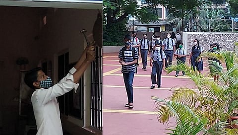 अलिबागसह जिल्ह्यात शाळेची घंटा वाजली; दीड वर्षानंतर शाळेत किलबिलाट