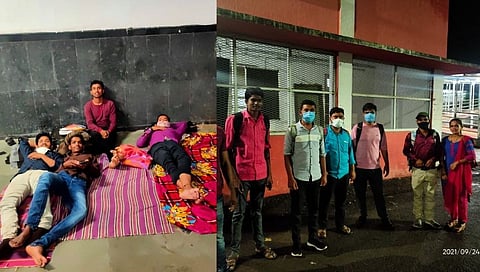 #परीक्षांचाधंदाथांबवा : ऐनवेळी परीक्षा रद्द; विद्यार्थ्यांनी रात्र काढली रेल्वेस्टेशनवर