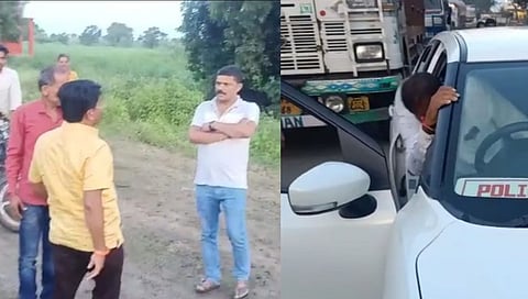 मद्यधुंद पोलिसांनी महामार्गावर वाहन आडवे लावून केला डान्स; महामार्ग 40 मिनिटे जाम