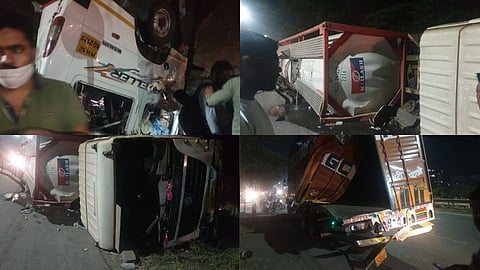 Pune: नवले ब्रिजवर सहा वाहनांचा भीषण अपघात; 3 जणांचा मृत्यू! (पहा video)