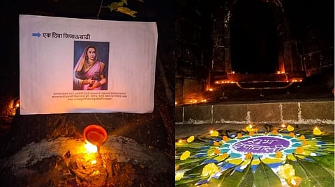 एक दिवा महाराजांसाठी; सह्याद्री वाइल्डलाईफ ट्रेकर्सचा किल्ले शिवनेरीवर दीपोत्सव