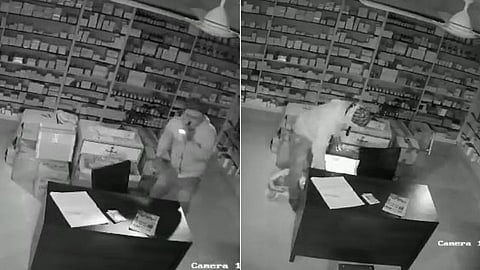 गेटवरुन उड्या मारत चोरट्यांनी फोडलं मेडिकल, 21 लाखांची रोकड लंपास; चोरी CCTV मध्ये कैद
