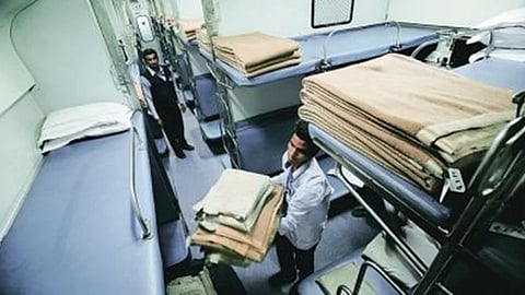 bedrolls in trains