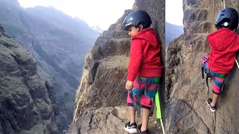 चार वर्षाच्या मुलाने सर केला कठीण असा भैरवगड!