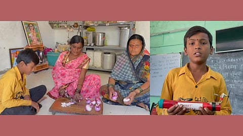 कांदा चिरताना आईच्या डोळ्यातील अश्रू पाहून सातवीच्या विद्यार्थ्याने बनविला स्मार्ट चाकू!