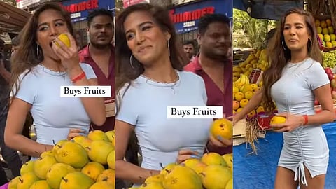 Poonam Pandey gets Trolled For obscene gestures while buying mangoes