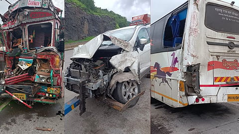 accident, pune mumbai express highway, khopoli police