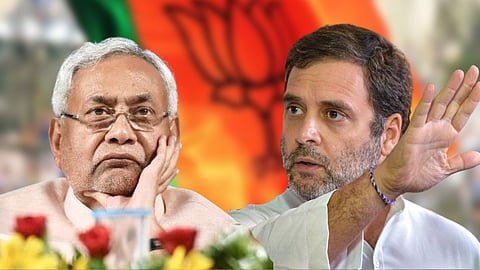 Nitish Kumar and Rahul Gandhi