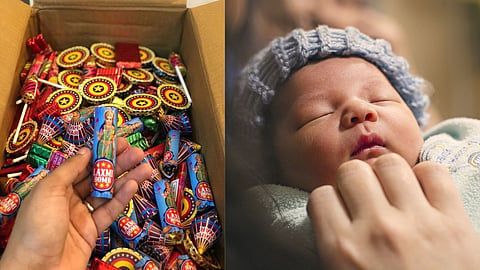 Diwali Firecrackers And New Born Baby