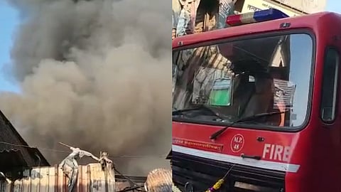 Fire at a warehouse in Sakinaka