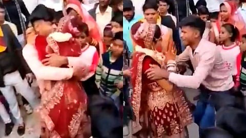 Bride dance with boyfriend