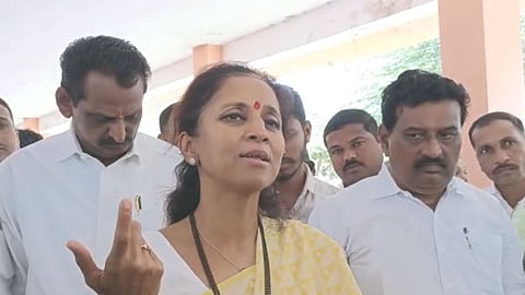 Supriya Sule At Baramati