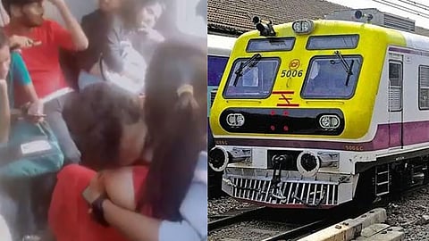 Mumbai Local Train Couple Romance Video