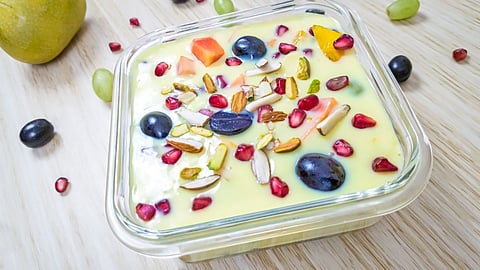 Fruit and Mint Custard Recipe