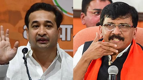 nitesh rane questions sanjay raut on opposition to chhatrapati descendant candidate in satara lok sabha election