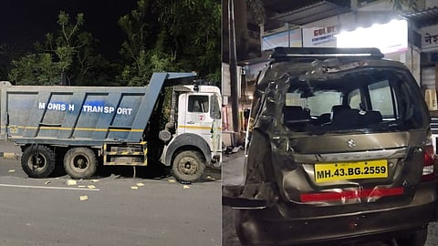 Navi Mumbai Accident: दारुड्या डंपर चालकाचा भररस्त्यात राडा, खासगी वाहनांसह पोलिसांच्या कारला दिली धडक
