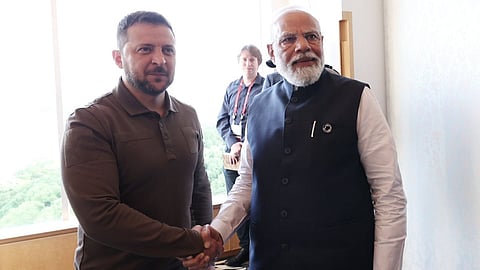 PM Modi meets Ukraine President Zelensky