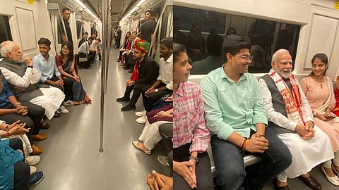 PM Modi Travel In Delhi Metro