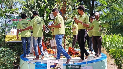 Vat Purnima 2023 Chhatrapati Sambhaji Nagar men celebrate Pimpal Purnima in Waluj Area