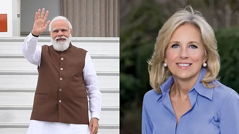 PM Narendra Modi And Jill Biden