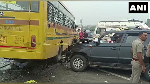 Uttar Pradesh Bus And Car Accident