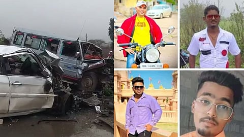 Nashik News Major Car and Cruser Accident vani saputara Highway 4 Person Death 9 Injured