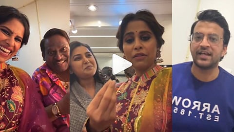 Sai Tamhankar on MHJ Set VIDEO : 'हास्यजत्रा' पुन्हा सज्ज, सईच्या इन्स्टा लाईव्हमध्ये प्रसाद ओकचा राऊडी लूक, प्राजूच्या व्हॅनिटीमध्ये शिरताच...