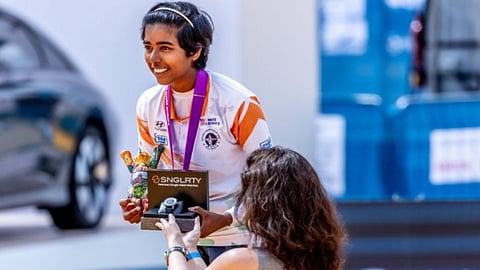 archer aditi swami, World Archery Championships 2023, India Aditi Swami wins India's first-ever individual gold medal in the compound event at the World Championships in Berlin.
