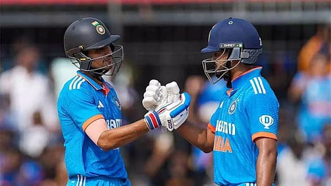 India vs australia 2nd odi shreyas iyer and shubman gill scored century and made 200 runs partnership cricket news in marathi