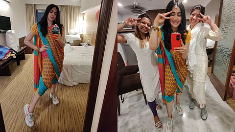 Adah Sharma Grandmother Saree Look