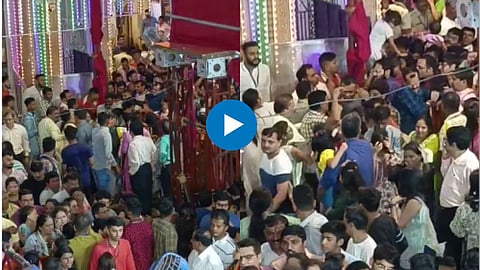 Clash in Lalbaug Raja Ganpati Mandap shocking video viral