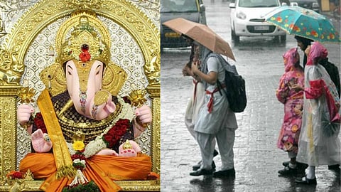 Heavy rains started in Pune city and central areas pune Ganeshotsav 2023 traffic updates