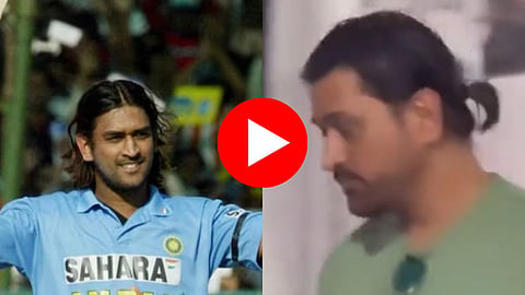 Ms dhoni back in 2007 look new hairstyle video went viral on social media
