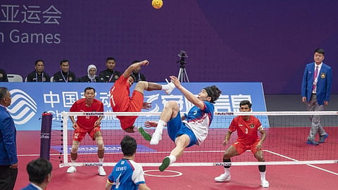 Asian games 2023 sepak takraw is the mixture of gymnast football volleyball and badminton know how this game started
