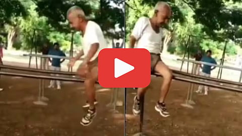 Grandfather Exercising Video