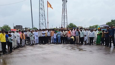 rasta roko andolan of farmers in jat taluka